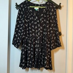 Maeve Anthropologie Plus Size Flowy Button Down Kit Shirt